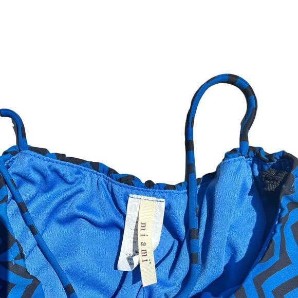 FRANCHESCA’S MIAMI Blue & Black Chevron Dress Size Small - Picture 4 of 4